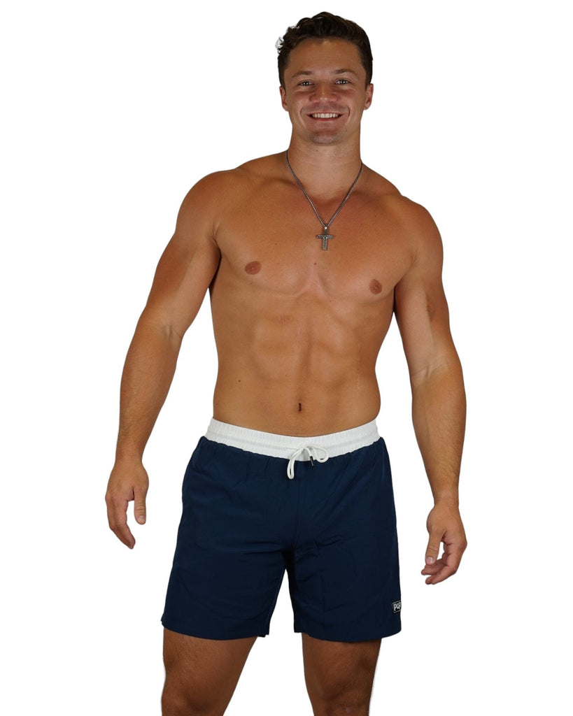 PAPI MEN TRUNKS 5.5" & 7.5" STRETCH- NAVY BLUE - Berry Beachy Swimwear