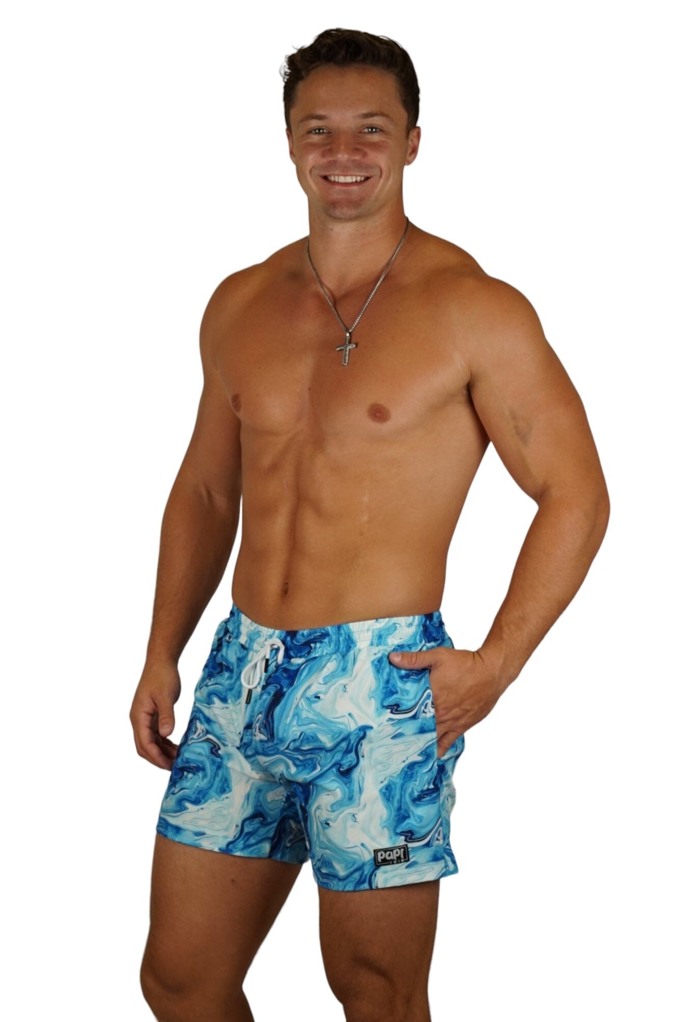 AZURE TRUNKS 5.5" & 7.5" STRETCH - Berry Beachy Swimwear