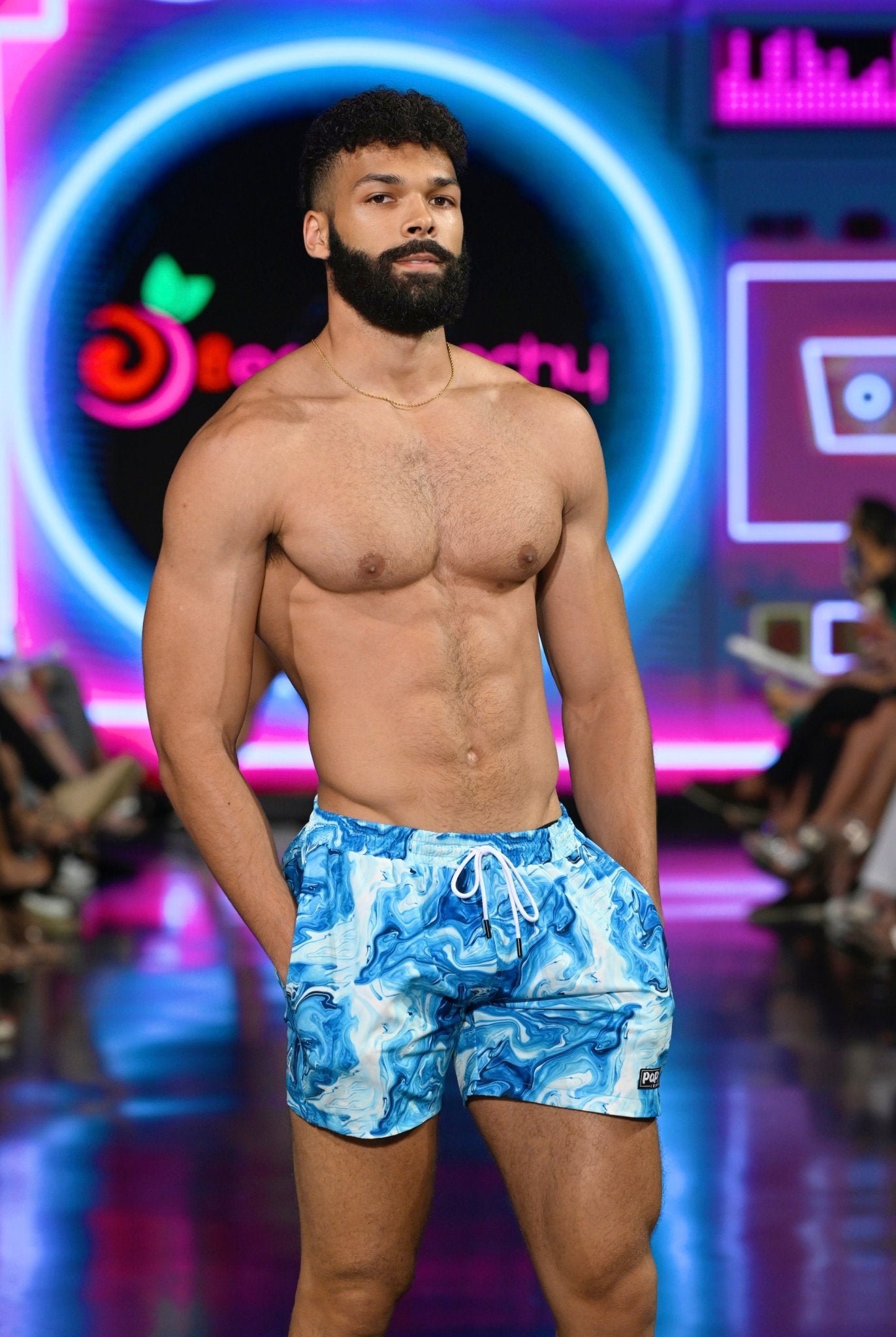 AZURE TRUNKS 5.5" & 7.5" STRETCH - Berry Beachy Swimwear