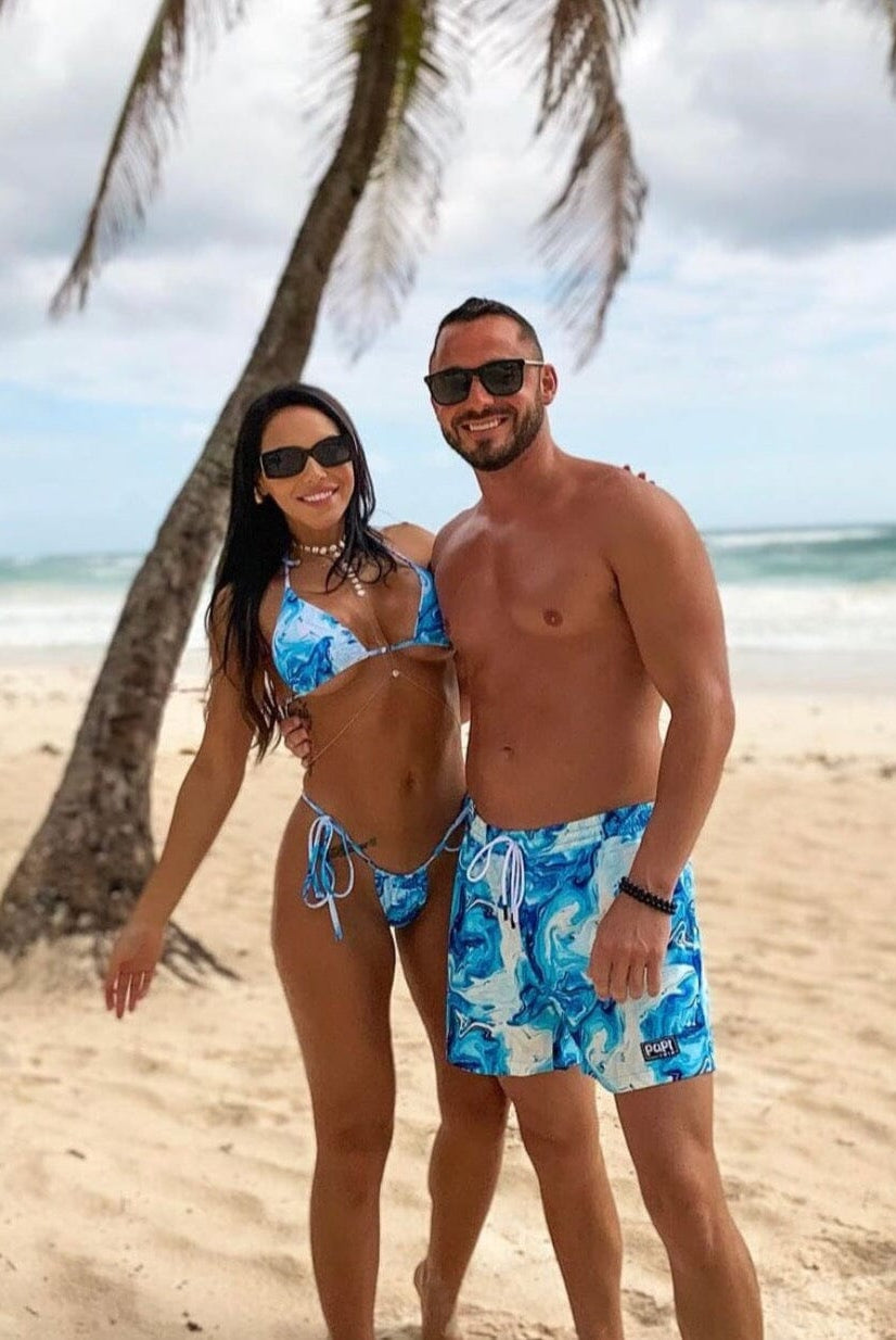 AZURE TRUNKS 5.5" & 7.5" STRETCH - Berry Beachy Swimwear