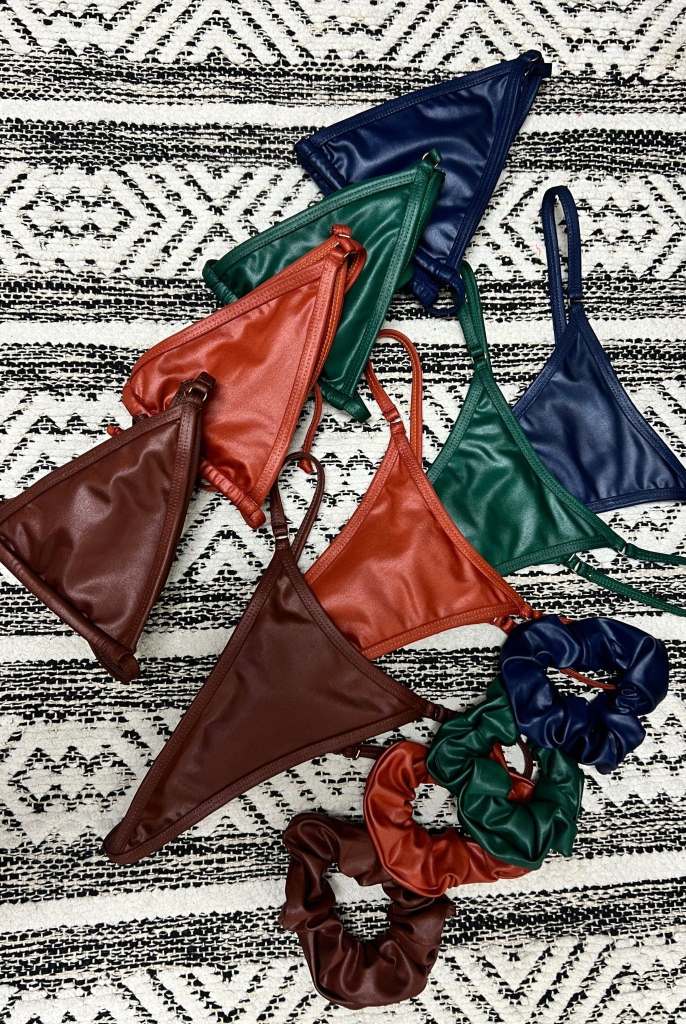 BARELY THERE MICRO THONG BOTTOM - BURNT ORANGE LEATHER - Berry Beachy Swimwear