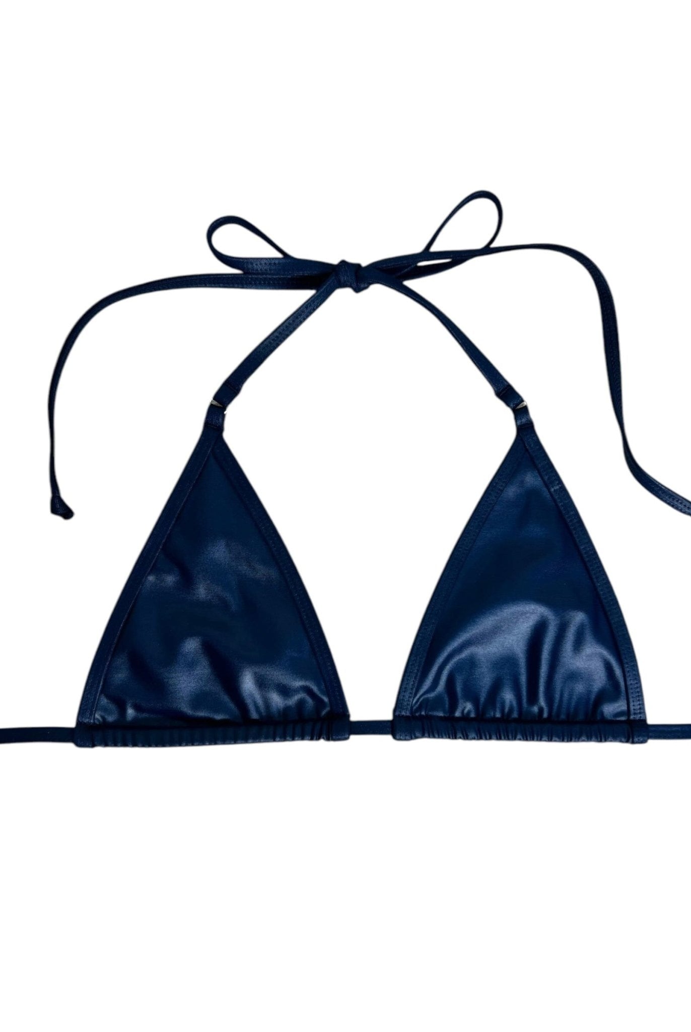 BARELY THERE TRIANGLE TOP - LEATHER BLUE - Berry Beachy Swimwear