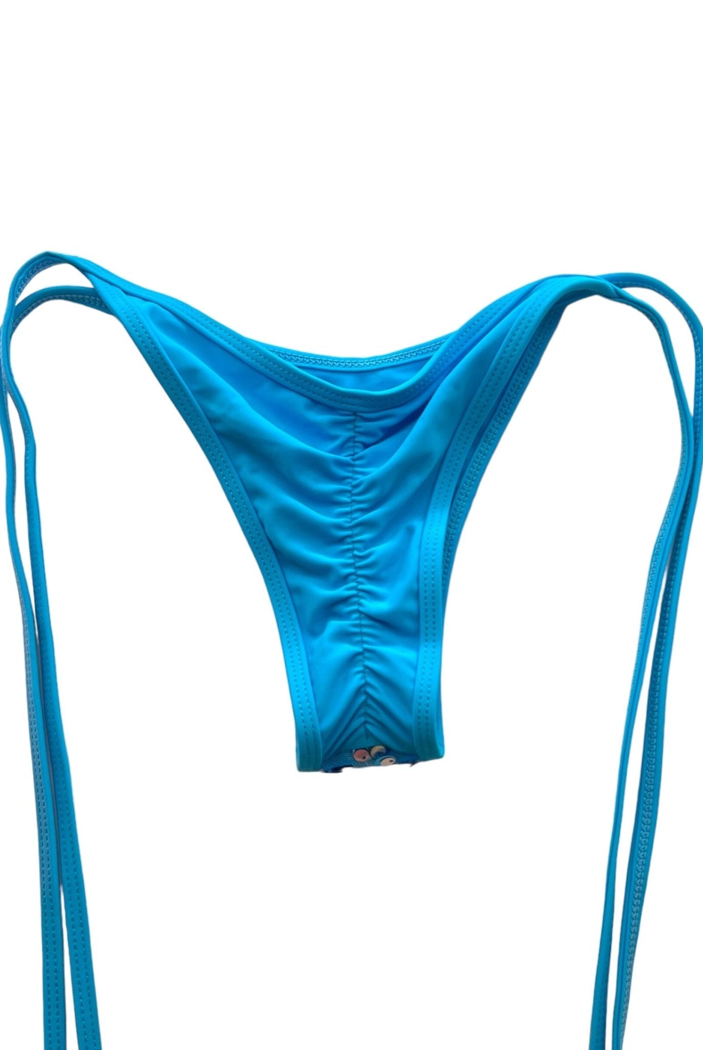 BEACHELLA CHEEKY SCRUNCH BOTTOM - BLUE SEQUIN - Berry Beachy Swimwear