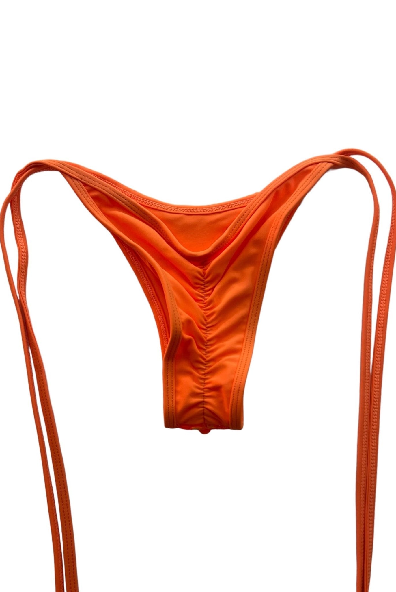 BEACHELLA CHEEKY SCRUNCH BOTTOM - ORANGE SEQUIN - Berry Beachy Swimwear