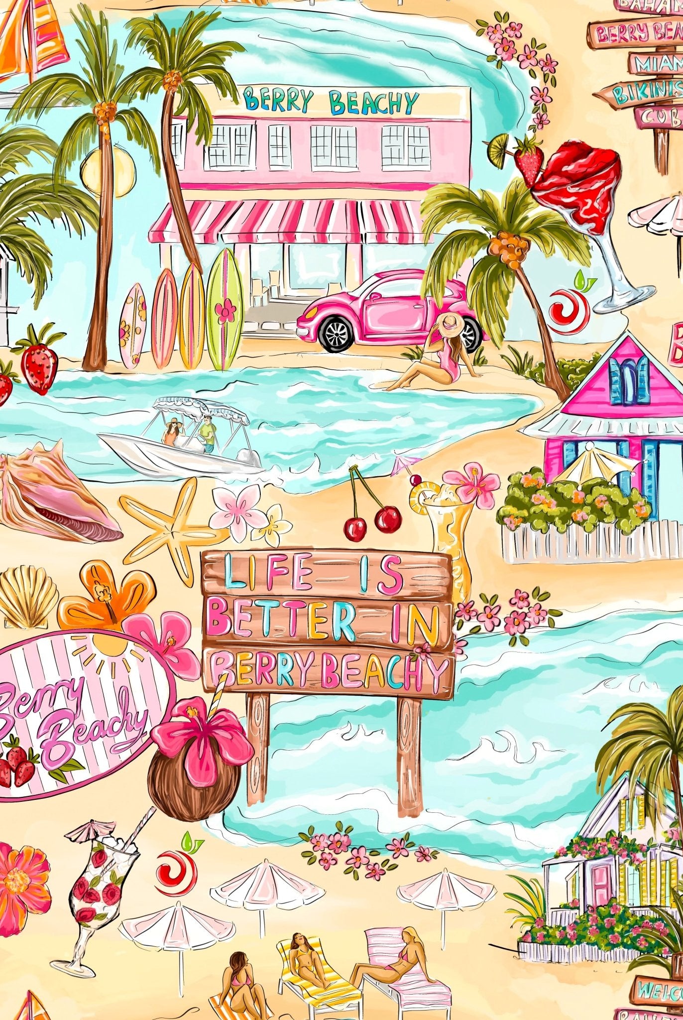 BERRY BEACHY TRIANGLE TOP - Berry Beachy Swimwear