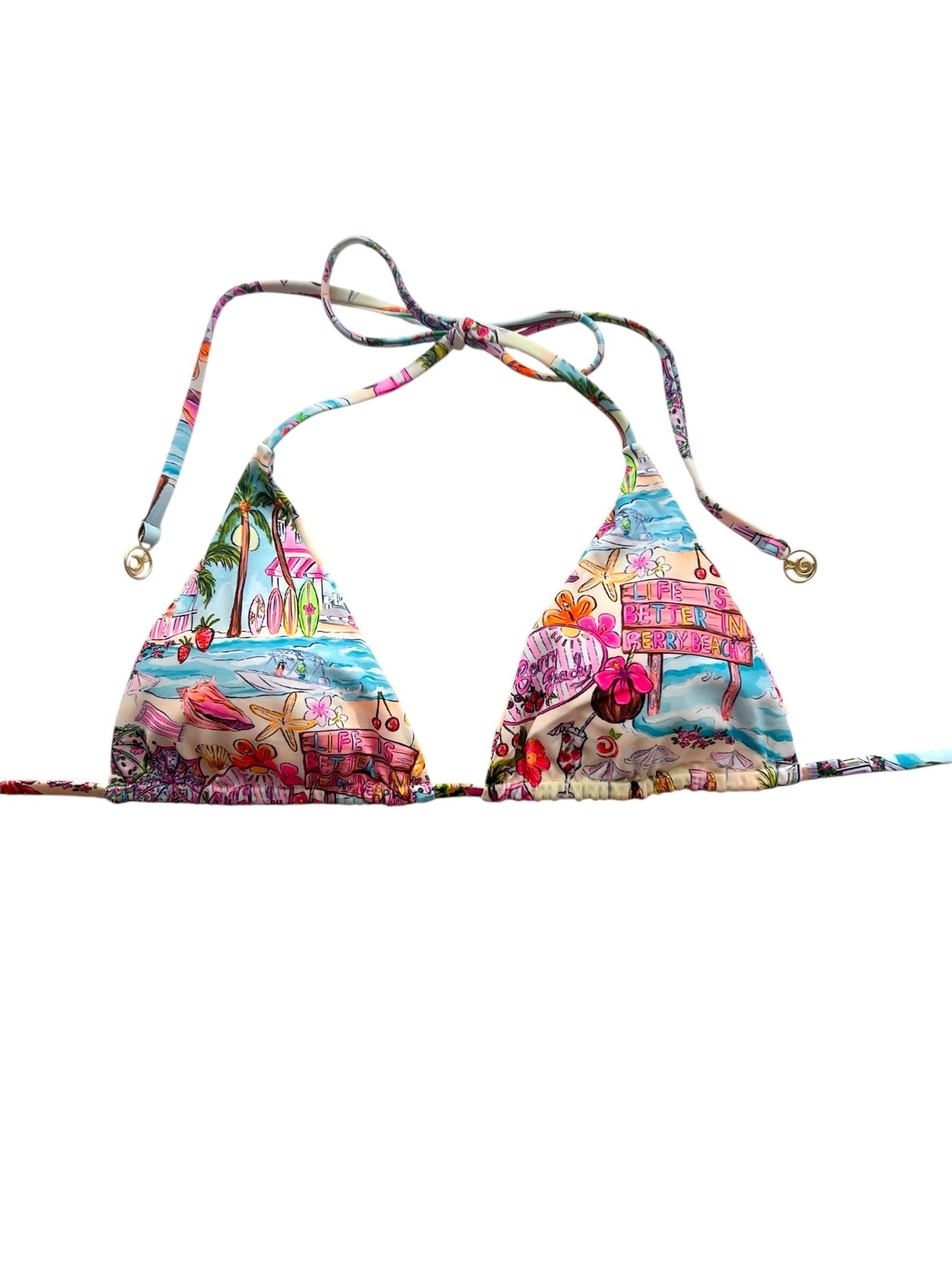 BERRY BEACHY TRIANGLE TOP - Berry Beachy Swimwear