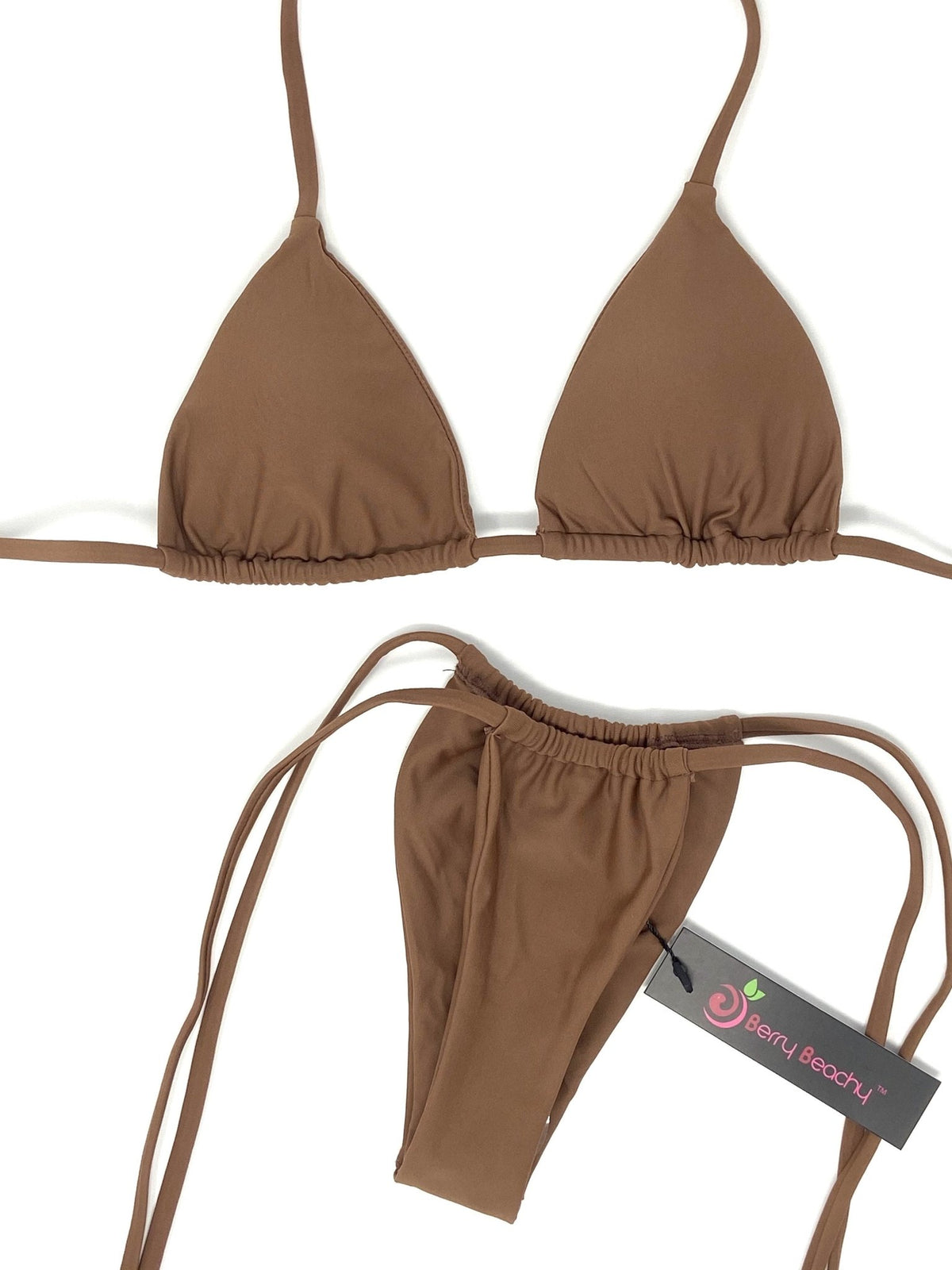BERRY ITTY TRIANGLE TOP - ESPRESSO - Berry Beachy Swimwear