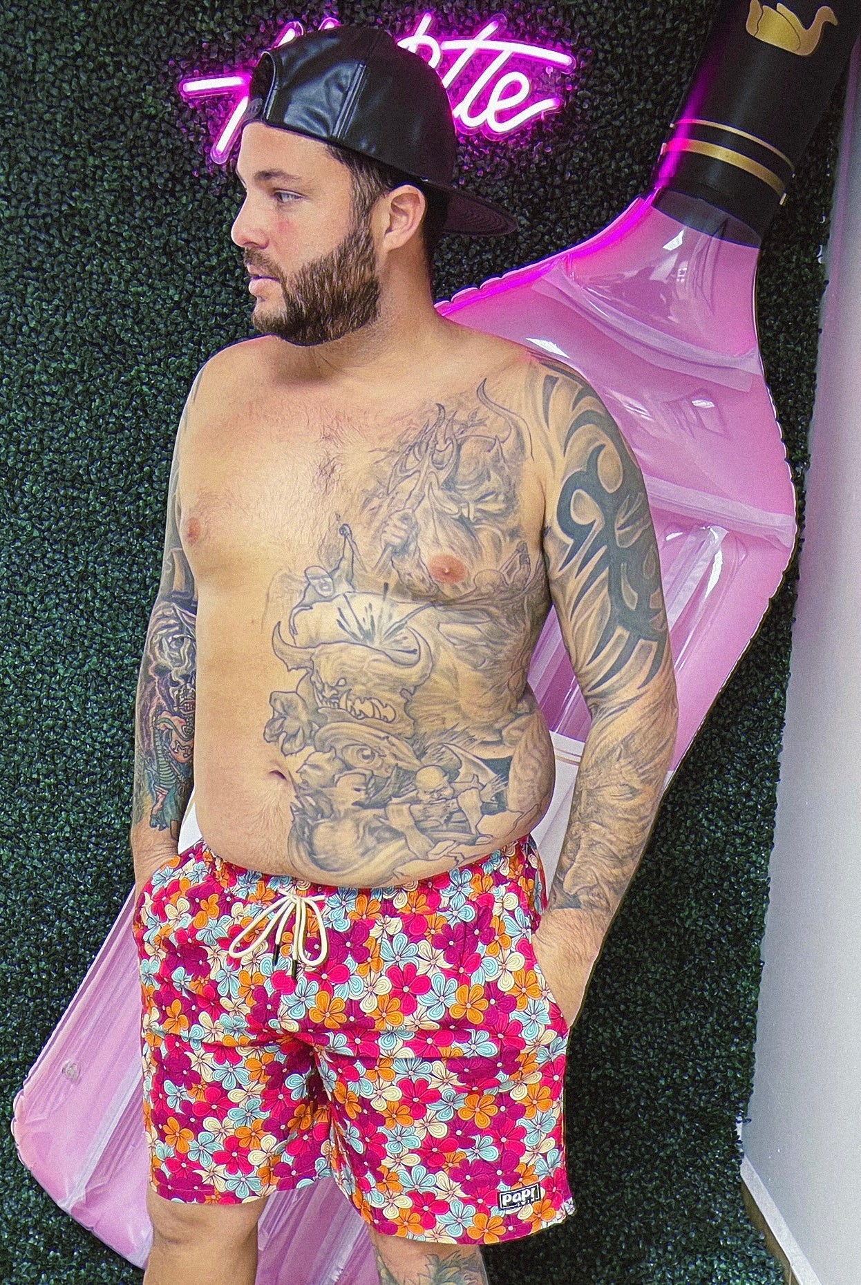 BLOSSOM MEN TRUNKS 5.5" & 7.5" STRETCH - Berry Beachy Swimwear