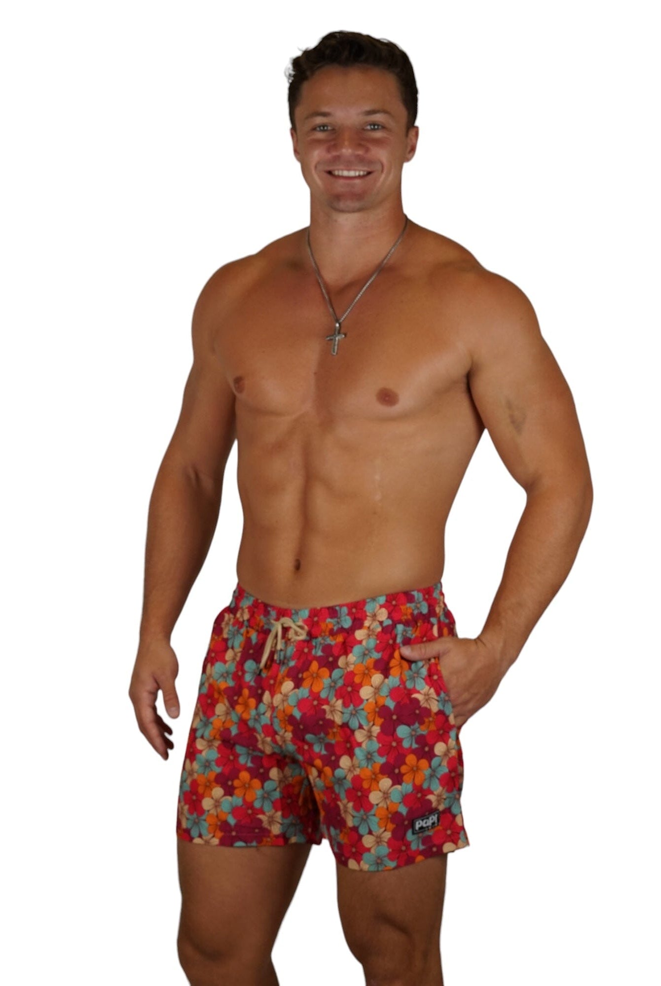 BLOSSOM MEN TRUNKS 5.5" & 7.5" STRETCH - Berry Beachy Swimwear