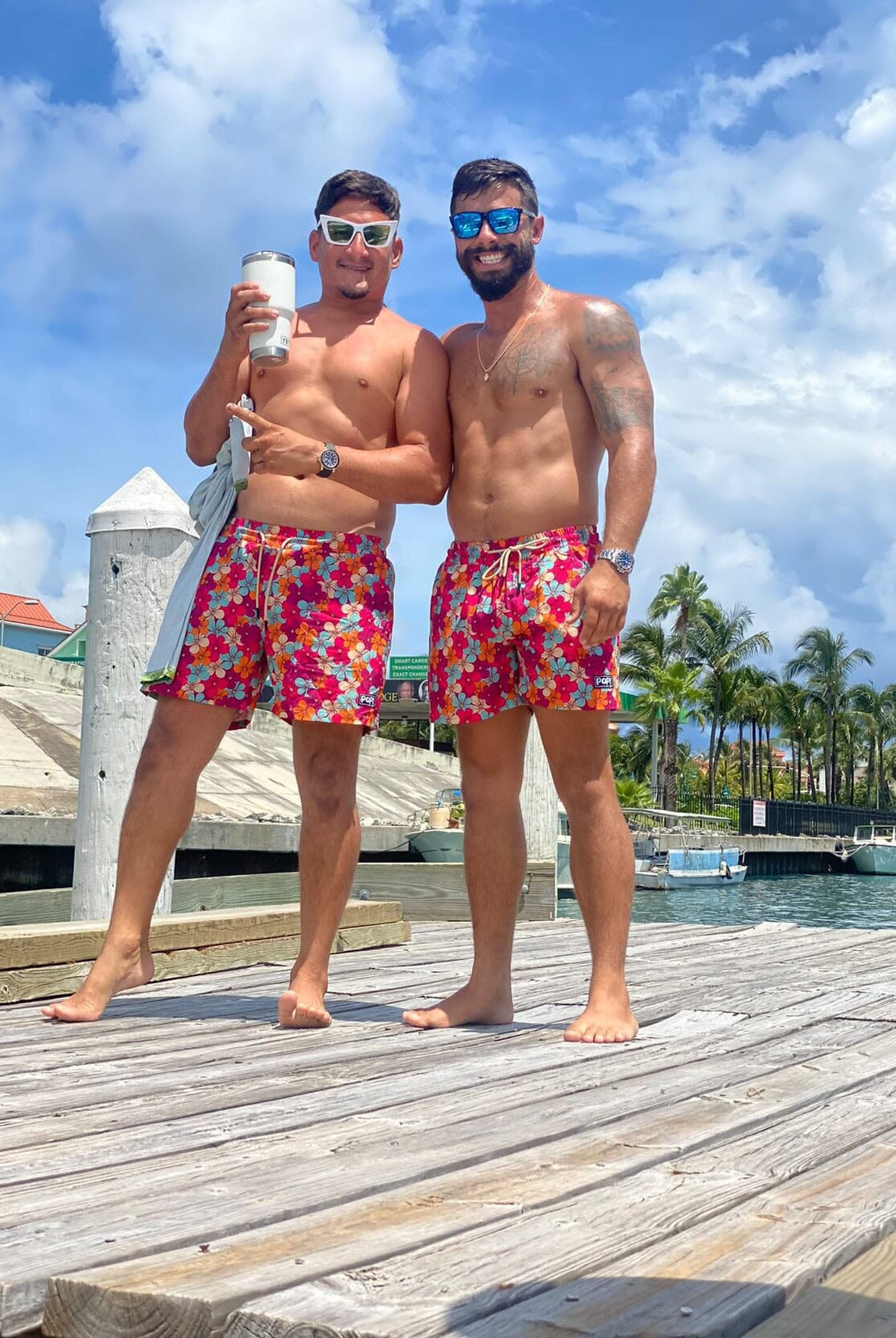 BLOSSOM MEN TRUNKS 5.5" & 7.5" STRETCH - Berry Beachy Swimwear