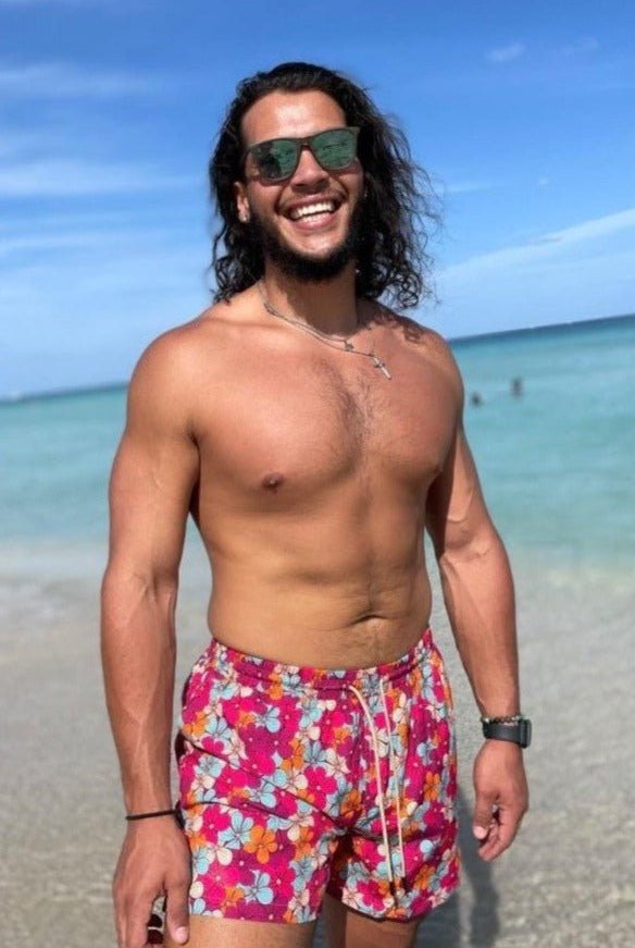BLOSSOM MEN TRUNKS 5.5" & 7.5" STRETCH - Berry Beachy Swimwear