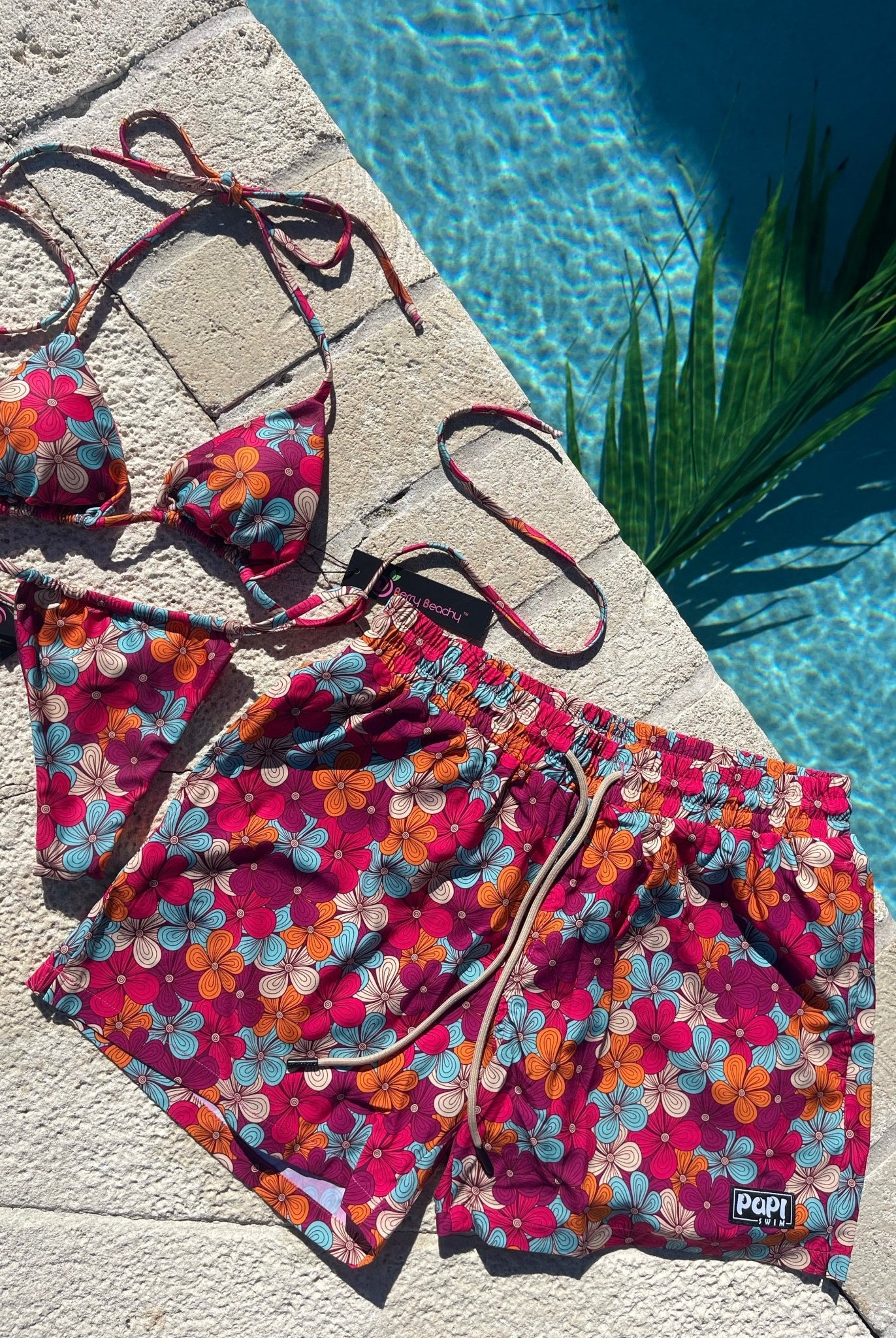 BLOSSOM MEN TRUNKS 5.5" & 7.5" STRETCH - Berry Beachy Swimwear