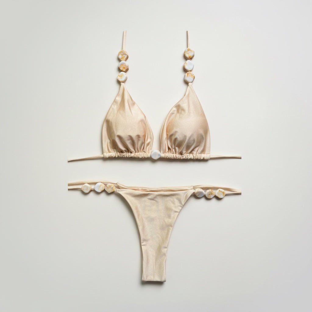 CHAMPAGNE MUSE BIKINI SET - CHAMPAGNE - Berry Beachy Swimwear