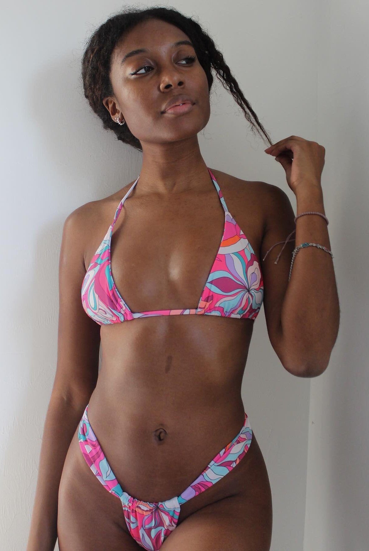 COSMO TRIANGLE TOP - Berry Beachy Swimwear