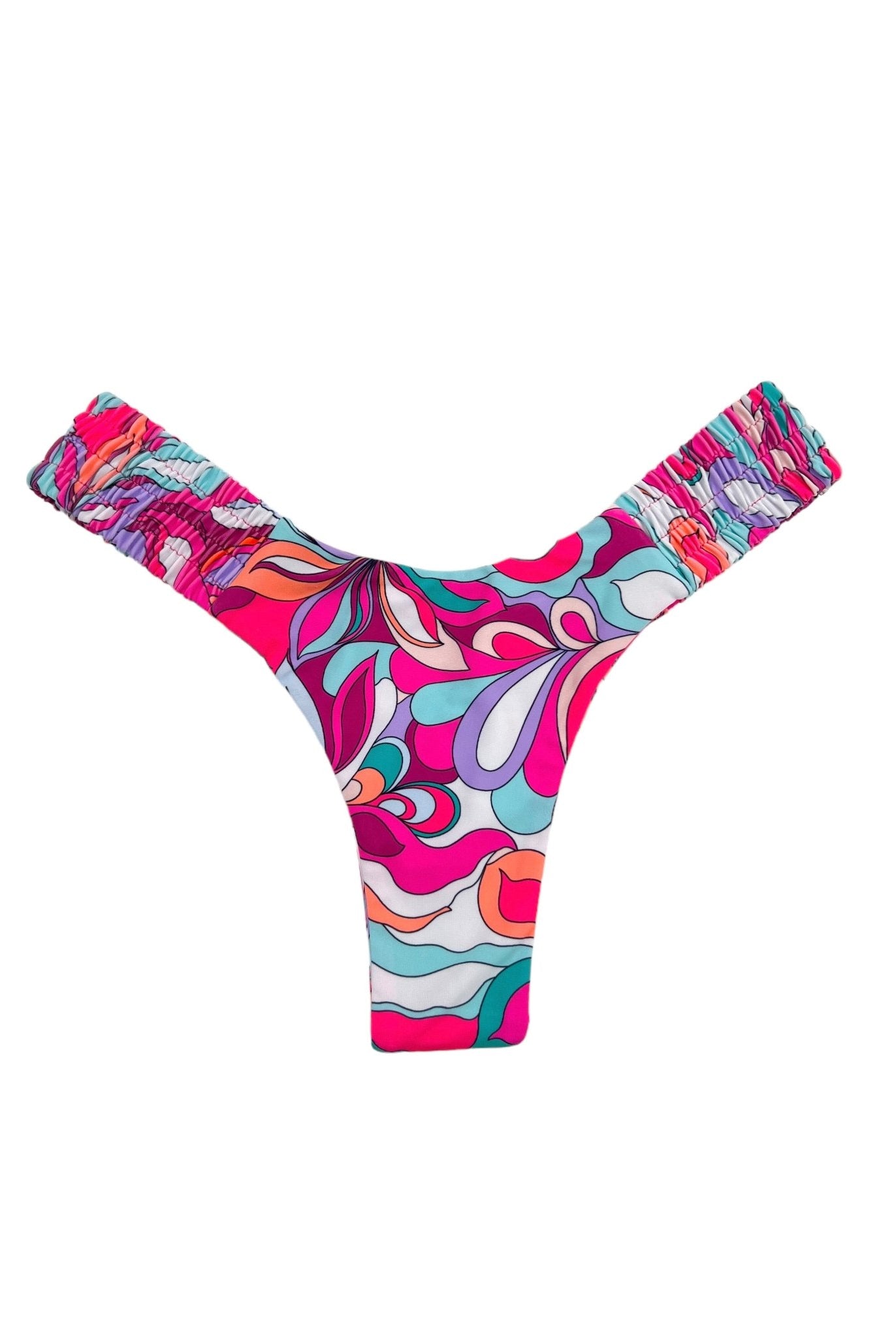 COSMO Y RUCHED BOTTOM - Berry Beachy Swimwear