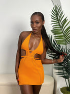 CROCHET BEACH MINI DRESS - ORANGE - Berry Beachy Swimwear