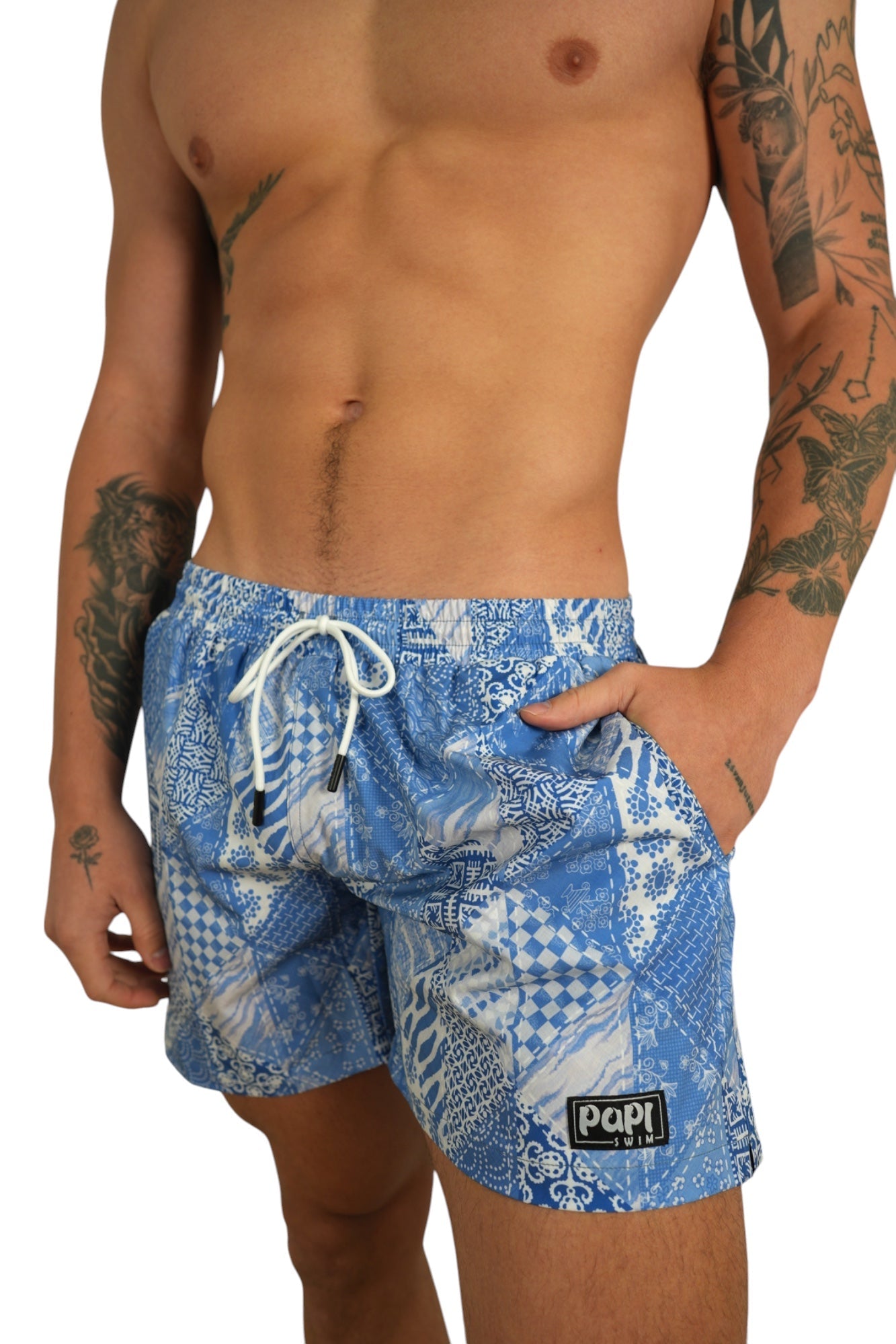 DENIM DAZE TRUNKS 5.5" & 7.5" STRETCH - Berry Beachy Swimwear