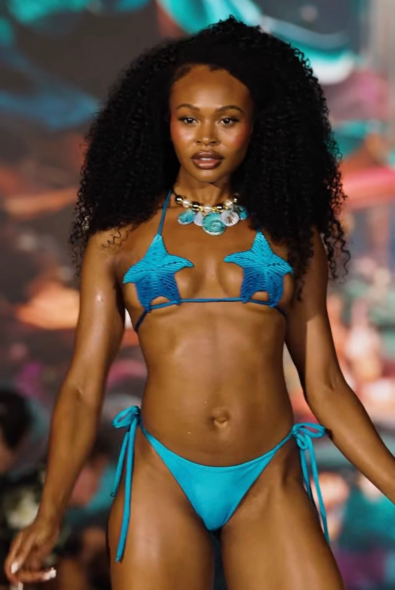 ESTRELLA DEL MAR CHEEKY BOTTOM- AZUL CARIBE - Berry Beachy Swimwear
