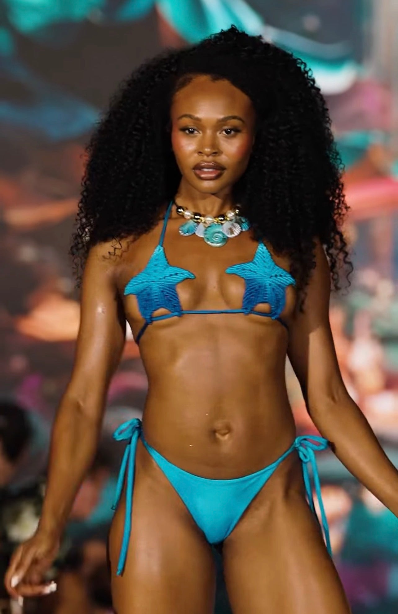 ESTRELLA DEL MAR CHEEKY BOTTOM- AZUL CARIBE - Berry Beachy Swimwear
