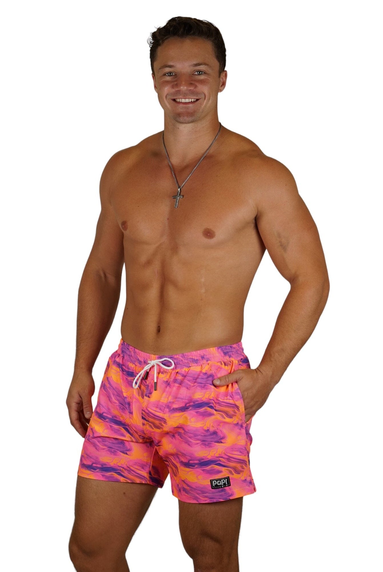 EUPHORIA MEN TRUNKS 5.5" & 7.5" STRETCH - Berry Beachy Swimwear