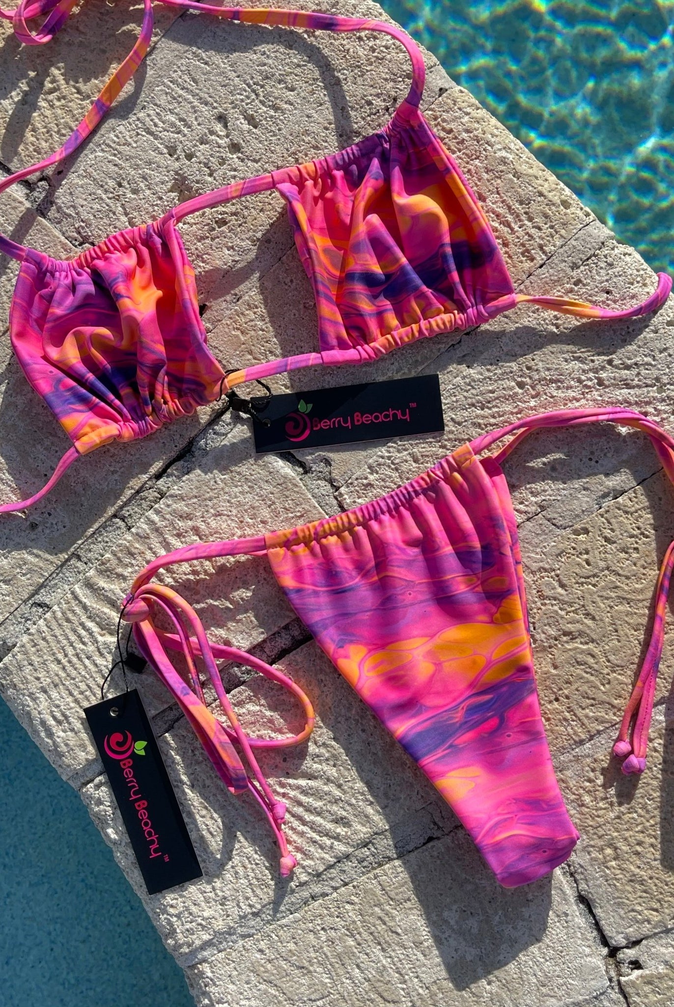 EUPHORIA SLIDE BOTTOM - Berry Beachy Swimwear