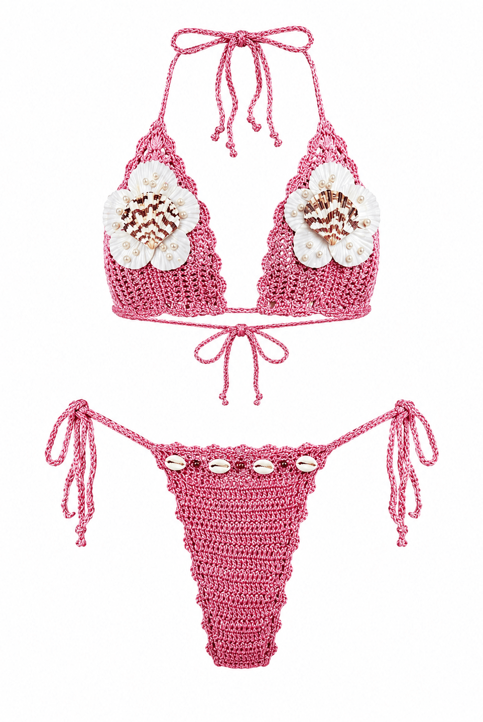 FLOR DE SIRENA- PINK SET - Berry Beachy Swimwear