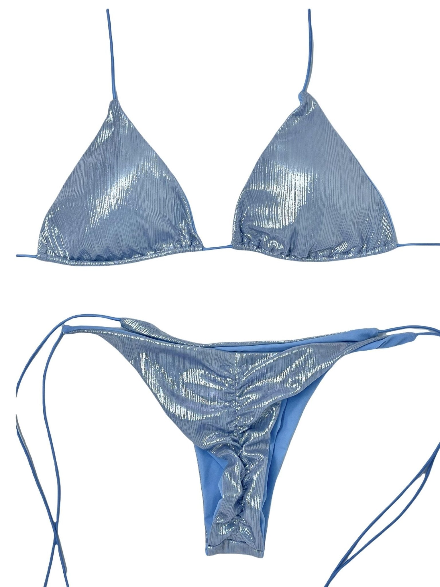 GATSBY MICRO TOP - CINDERELLA BLUE - Berry Beachy Swimwear