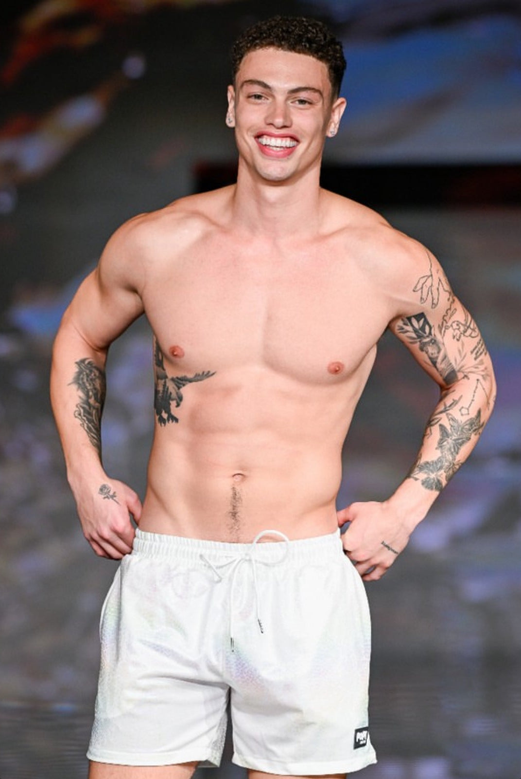 ISLAND VIPER TRUNKS 5.5" & 7.5" STRETCH - WHITE - Berry Beachy Swimwear