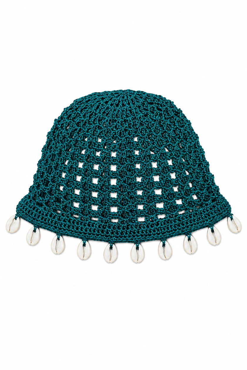 LA REINA DEL MAR CROCHET HEADPIECE- AQUA - Berry Beachy Swimwear