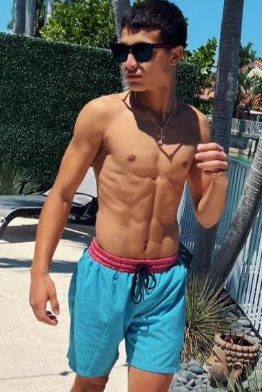 MIAMI VICE MEN TRUNKS 5.5" & 7.5" STRETCH - BLUE - Berry Beachy Swimwear