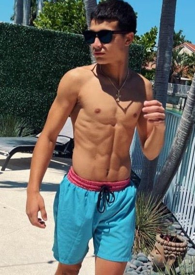 MIAMI VICE MEN TRUNKS 5.5" & 7.5" STRETCH - BLUE - Berry Beachy Swimwear