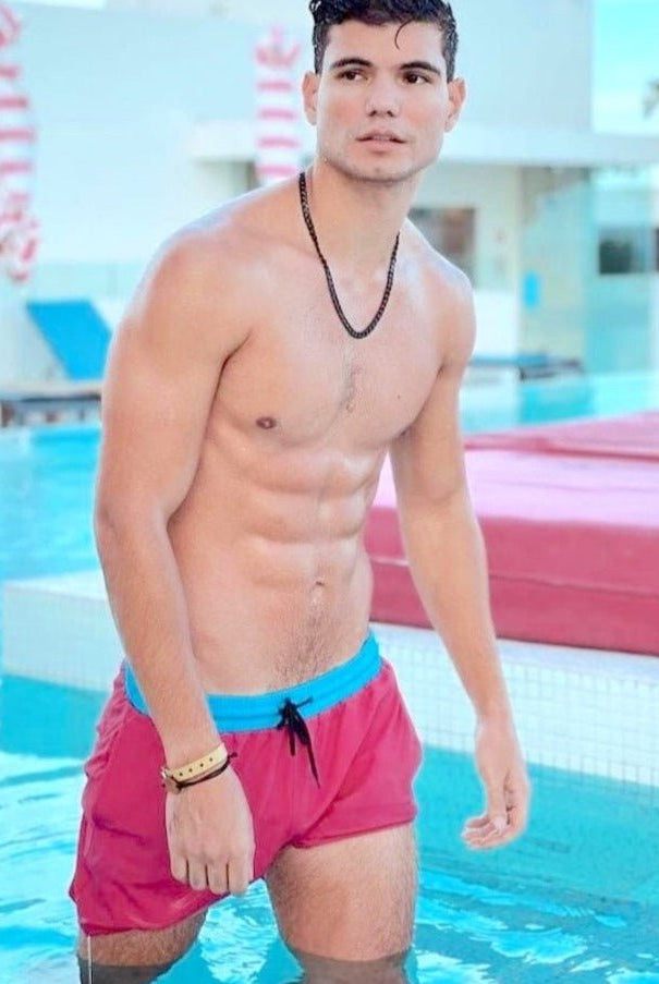 MIAMI VICE MEN TRUNKS 5.5" & 7.5" STRETCH - PINK - Berry Beachy Swimwear