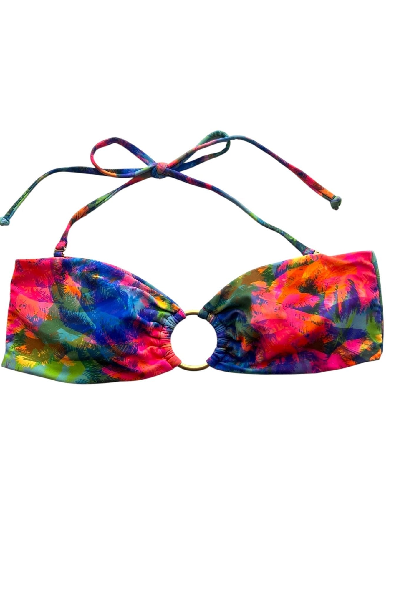 NEON PALMS BANDEAU TOP - Berry Beachy Swimwear