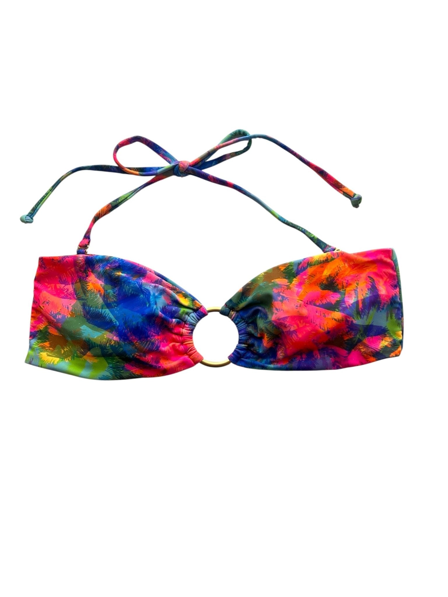 NEON PALMS BANDEAU TOP - Berry Beachy Swimwear
