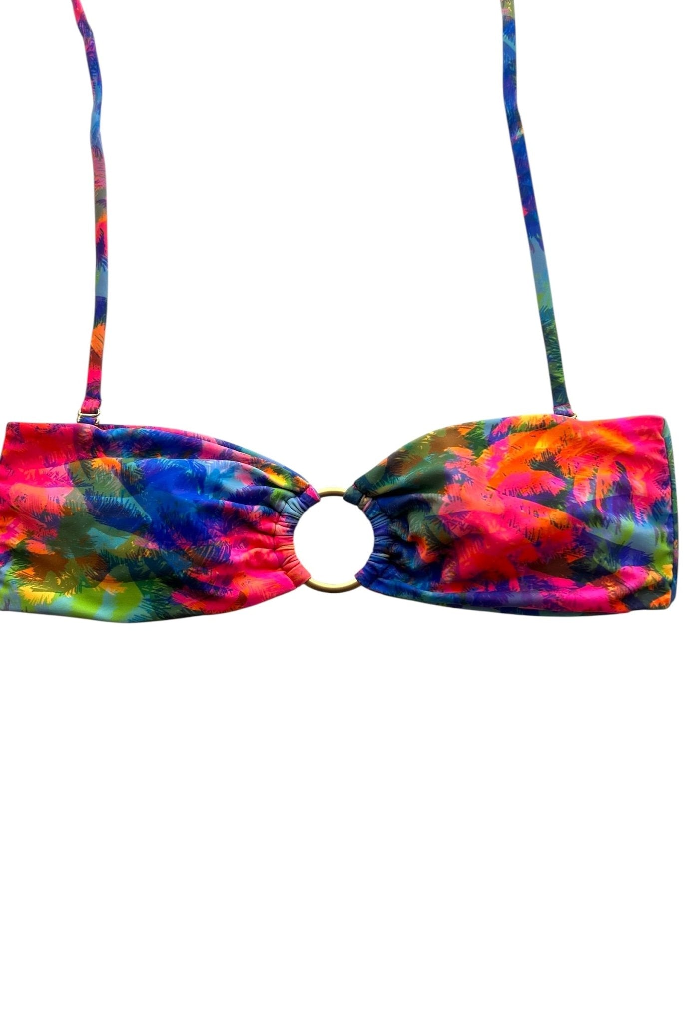 NEON PALMS BANDEAU TOP - Berry Beachy Swimwear