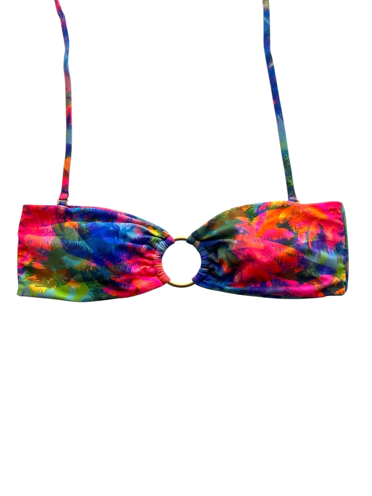 NEON PALMS BANDEAU TOP - Berry Beachy Swimwear