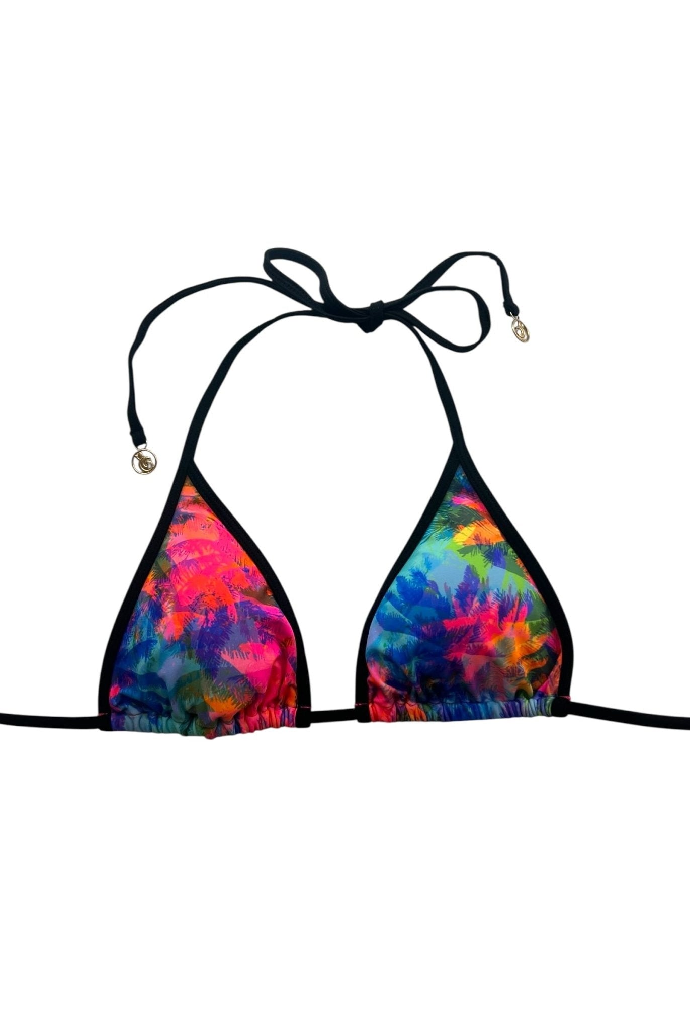 NEON PALMS LINED TRIANGLE TOP - Berry Beachy Swimwear