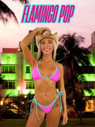 OCEAN DRIVE TRIANGLE TOP - FLAMINGO POP - Berry Beachy Swimwear