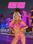 OCEAN DRIVE TRIANGLE TOP - SUNSET PUNCH - Berry Beachy Swimwear