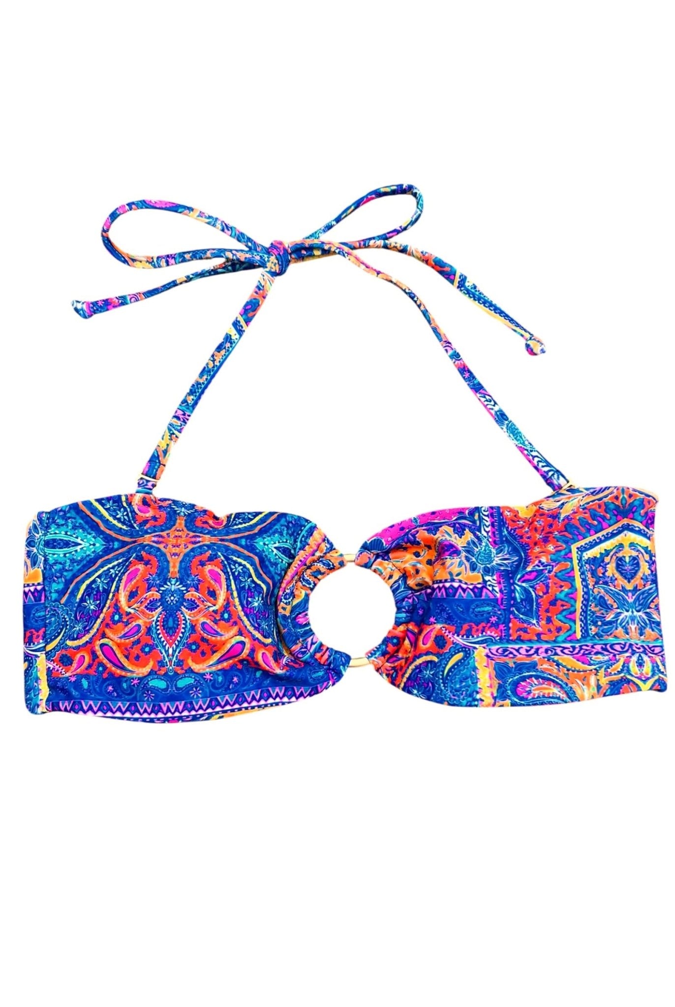 PAISLEY TIDE BANDEAU TOP - Berry Beachy Swimwear