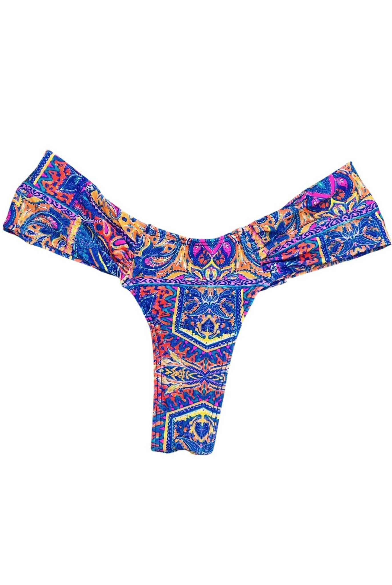 PAISLEY TIDE RUCHED BOTTOM - Berry Beachy Swimwear