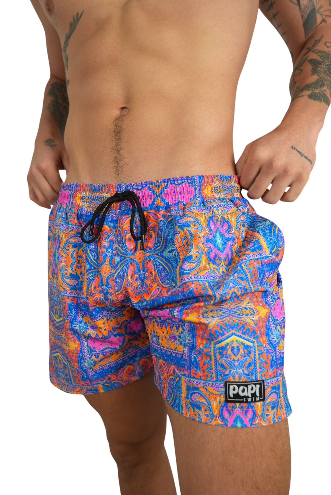 PAISLEY TIDE TRUNKS 5.5" & 7.5" STRETCH - Berry Beachy Swimwear