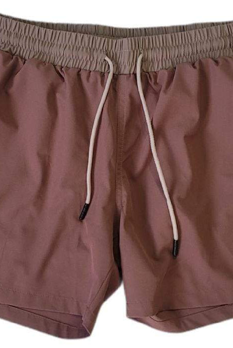 PAPI MEN TRUNKS 5.5" & 7.5" STRETCH - BROWN - Berry Beachy Swimwear