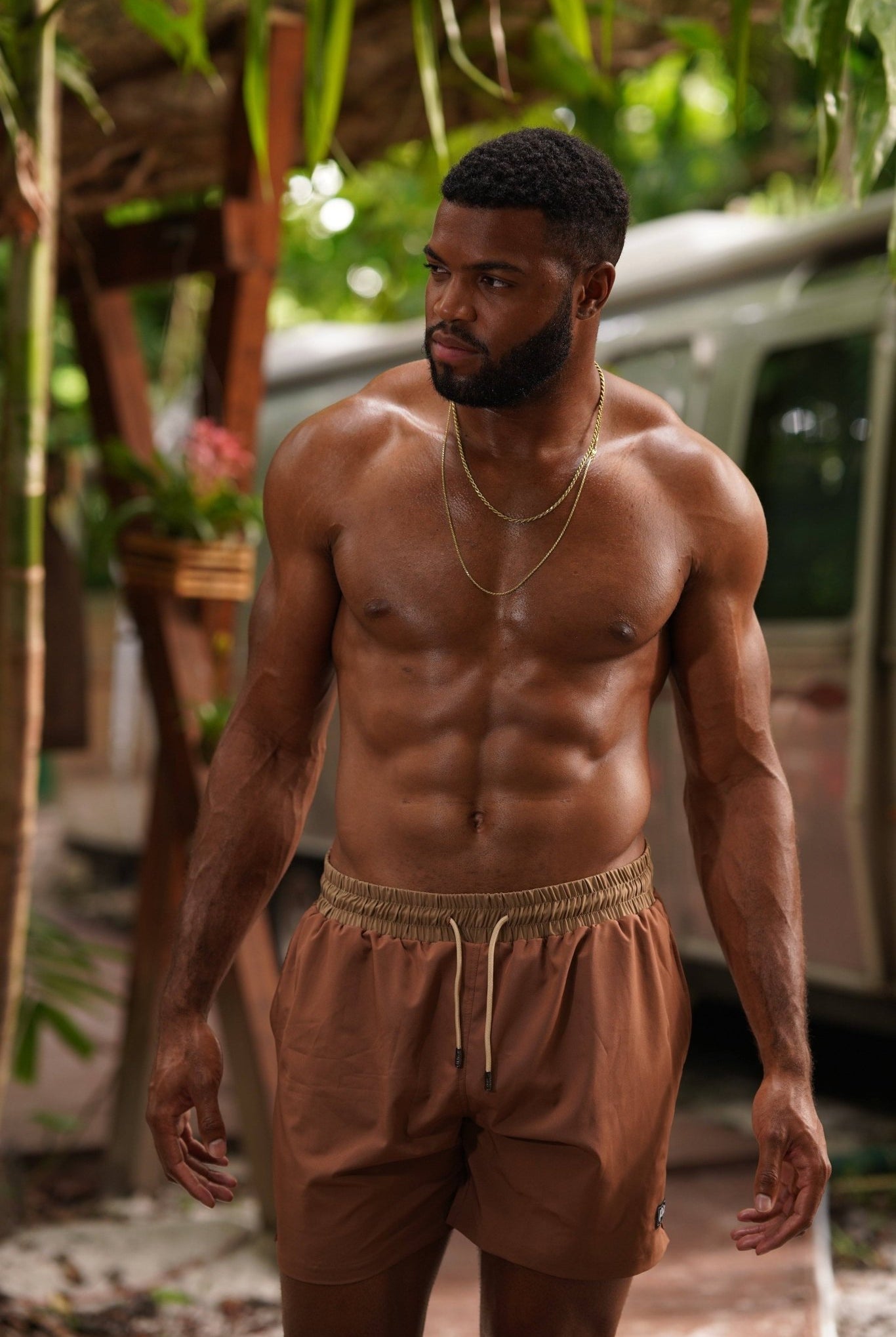 PAPI MEN TRUNKS 5.5" & 7.5" STRETCH - BROWN - Berry Beachy Swimwear