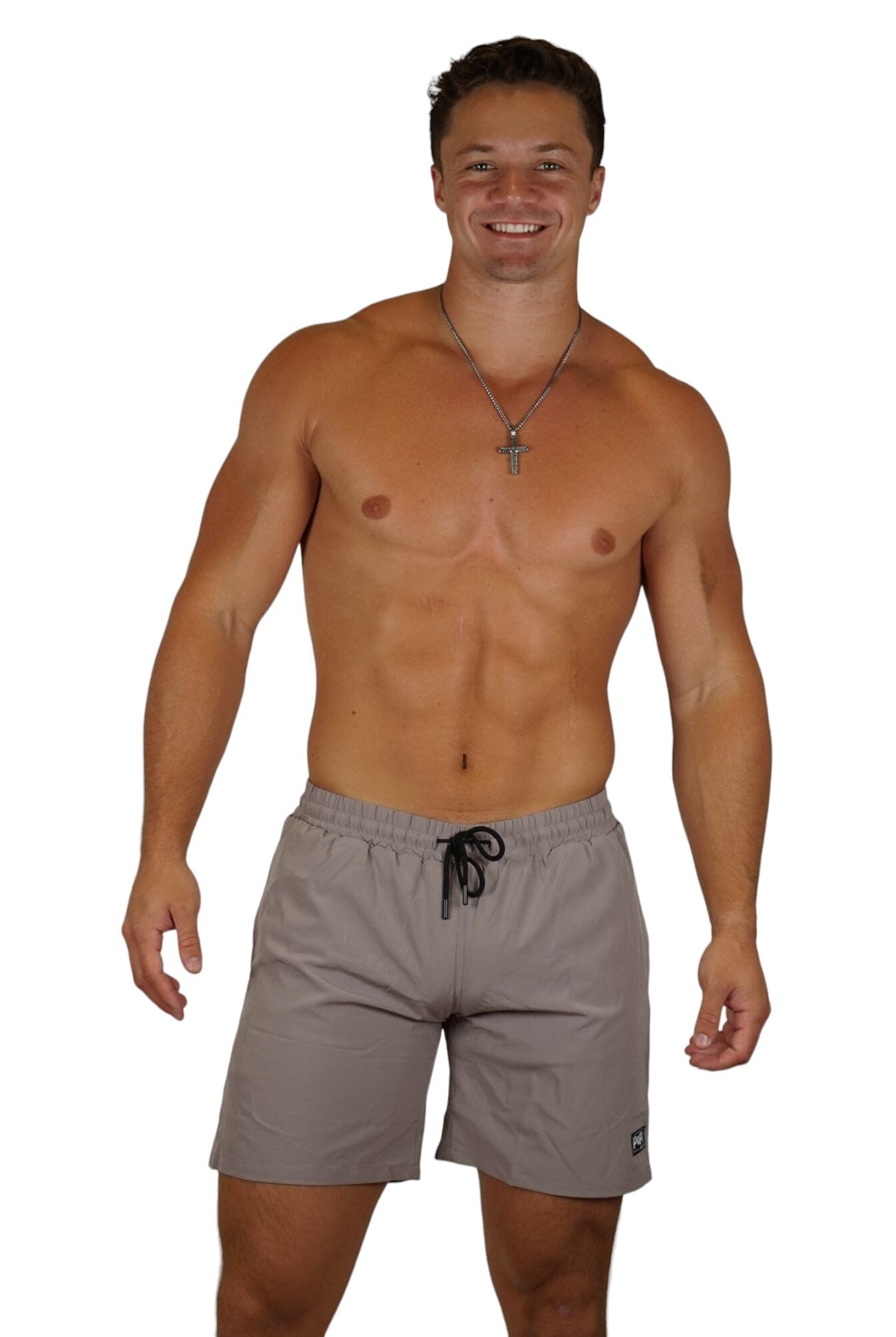 PAPI MEN TRUNKS 5.5" & 7.5" STRETCH - GRAY - Berry Beachy Swimwear