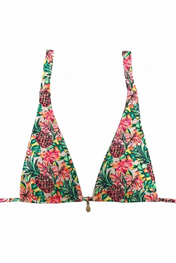 PINEAPPLE BLOOM HALTER TOP - Berry Beachy Swimwear