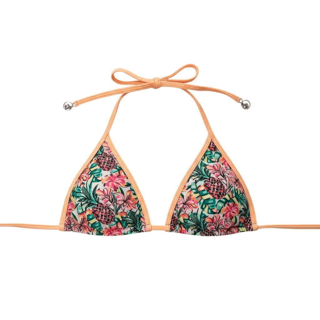 PINEAPPLE BLOOM LINED TRIANGLE TOP - Berry Beachy Swimwear