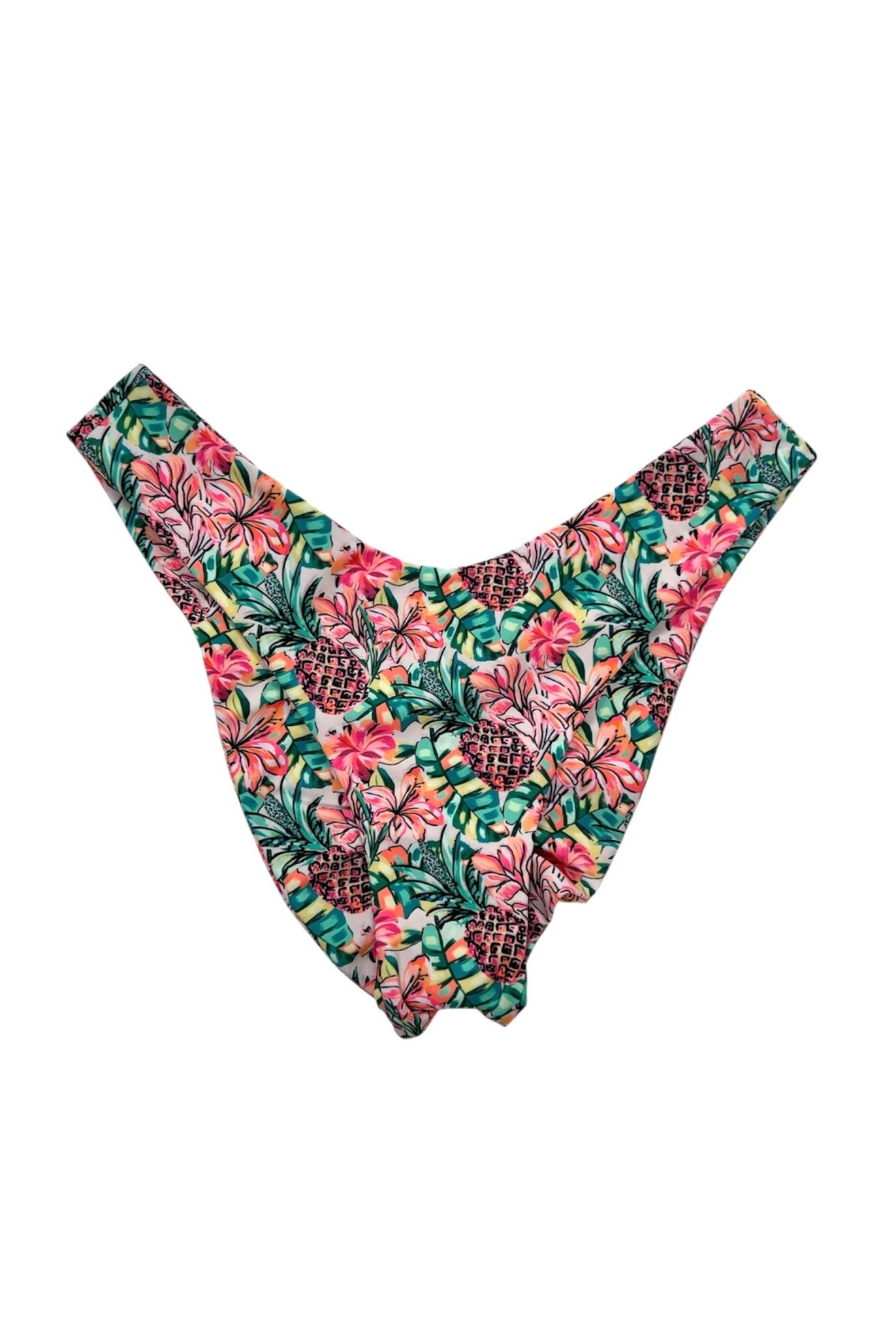 PINEAPPLE BLOOM MODERATE CHEEKY BOTTOM - Berry Beachy Swimwear