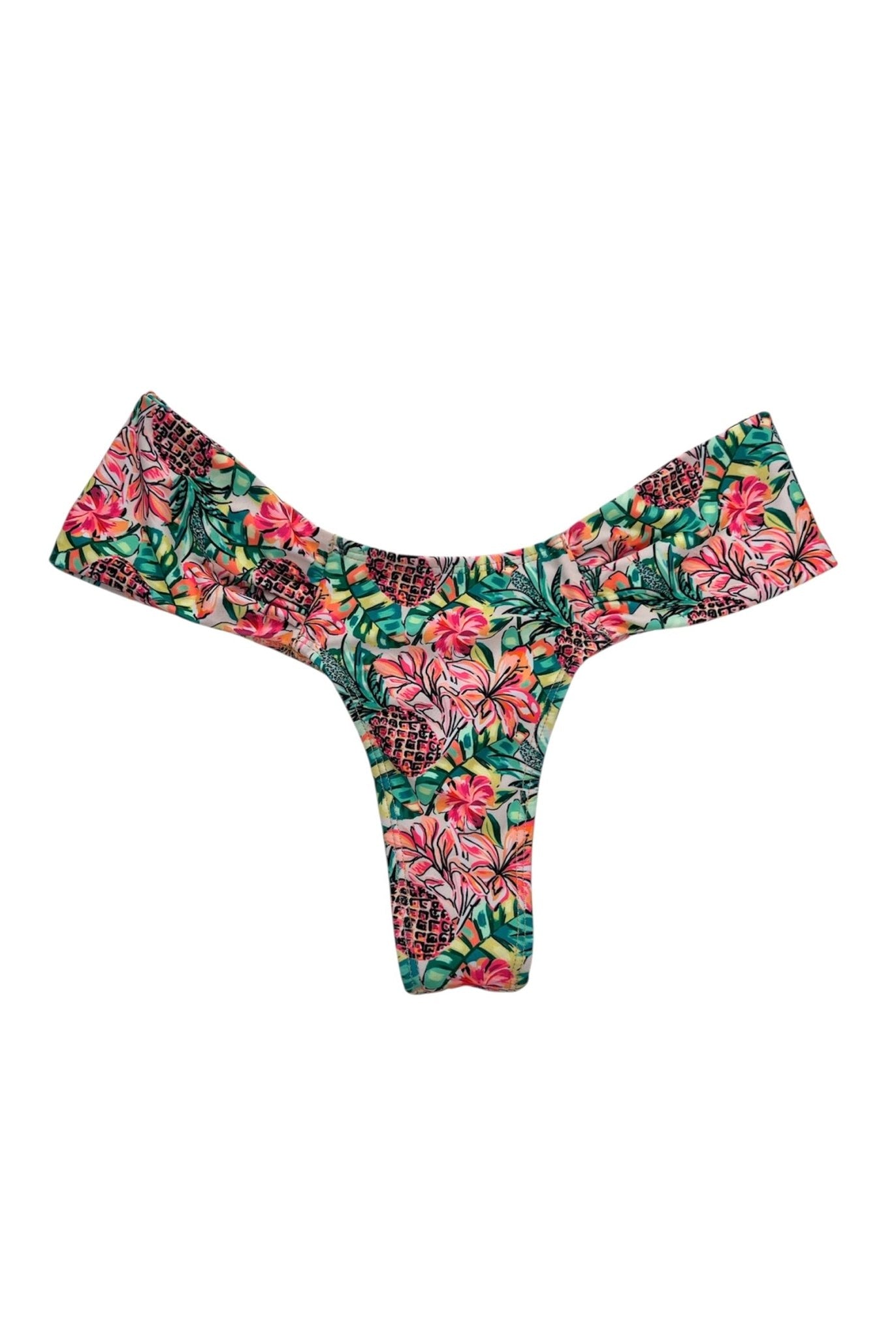 PINEAPPLE BLOOM RUCHED BOTTOM - Berry Beachy Swimwear