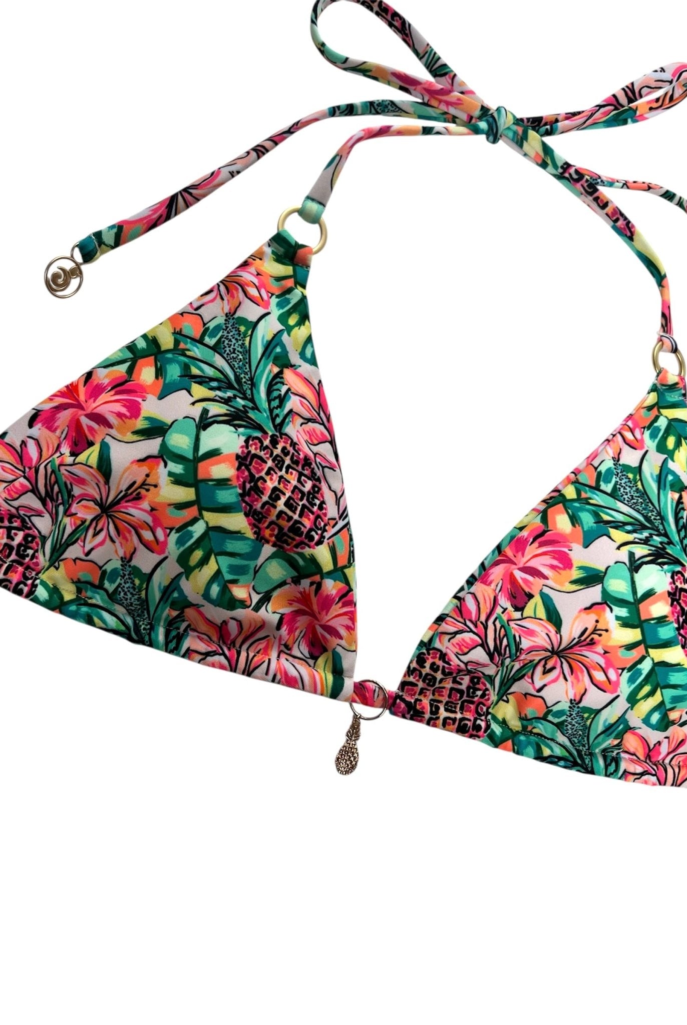 PINEAPPLE BLOOM TRIANGLE TOP - Berry Beachy Swimwear